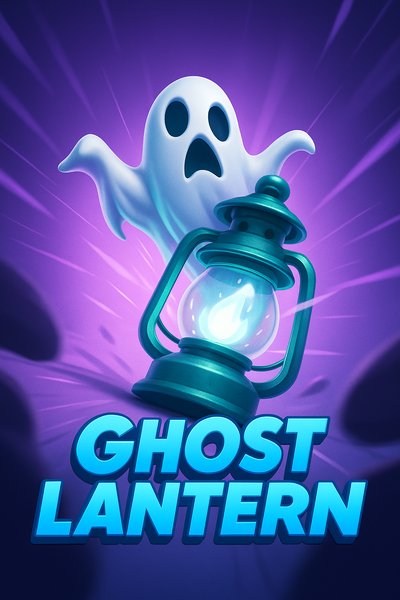 Dynamic Ghost Lantern Illustration with Vibrant Colors