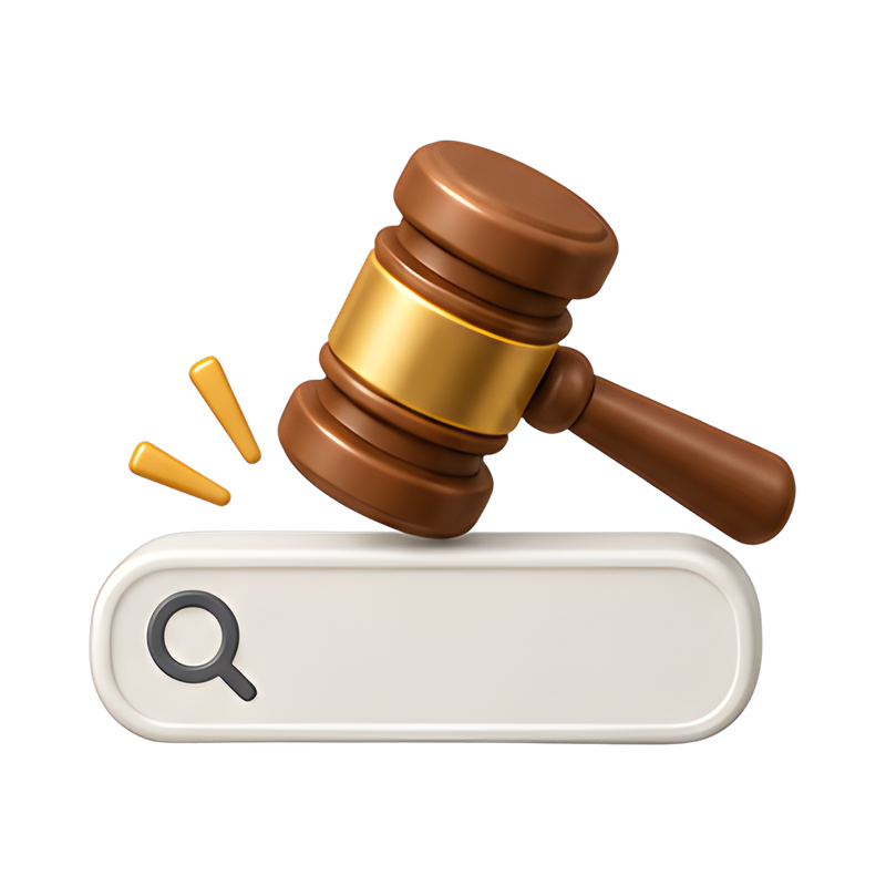 Gavel on Search Bar