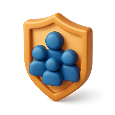 3D Clan Icon with Shield Design in Isometric View