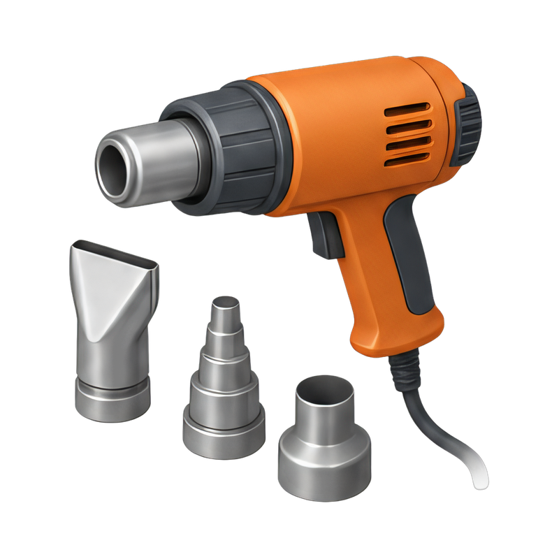 Versatile heat gun with nozzles