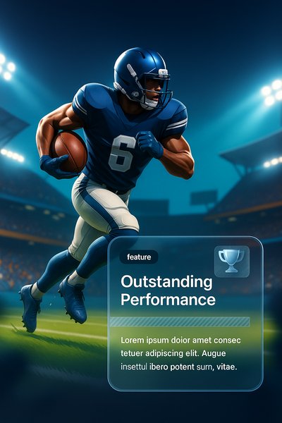 Dynamic American Football Stadium Graphic Design