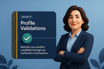 Professional Turkish Businesswoman with Profile Validation Graphic