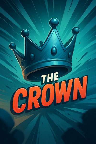 Dynamic Crown Illustration with Bold Text