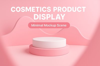 Minimalistic Cosmetics Product Display Mockup