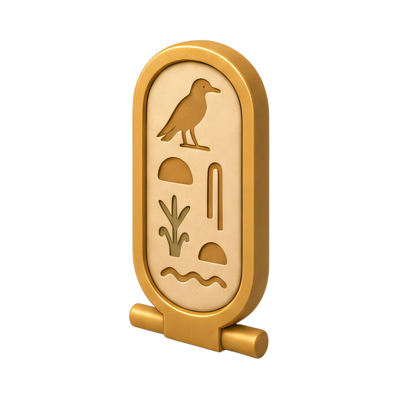 Elegant oval cartouche plaque