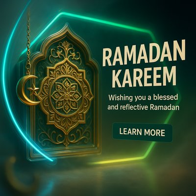 3D Realistic Islamic Ornament for Ramadan Kareem Design
