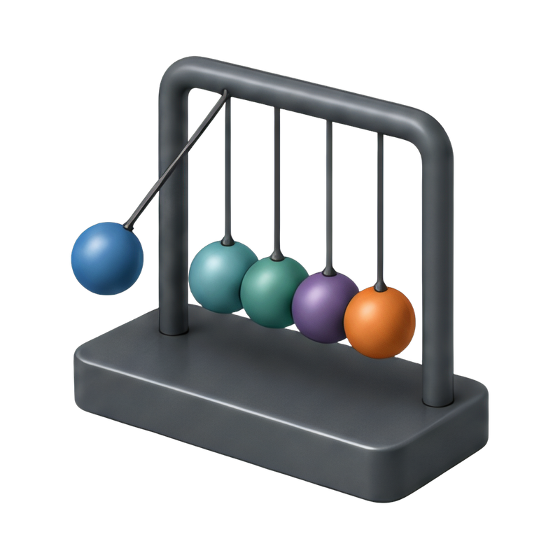 Colorful pendulum wave toy