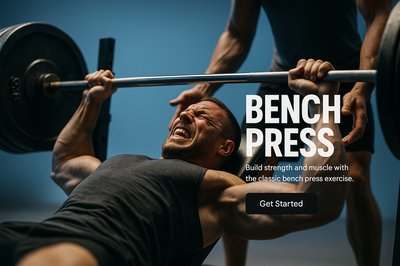 Dynamic Fitness Image Featuring Bench Press Exercise