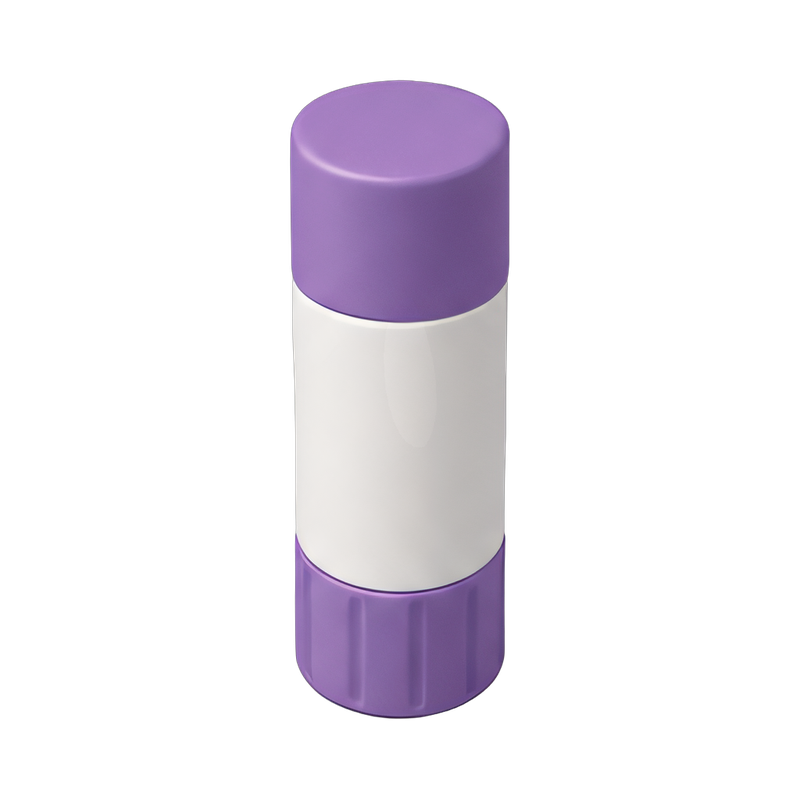 Purple glue stick on desk