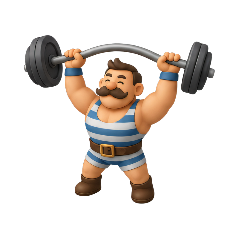 bent barbell for strength training
