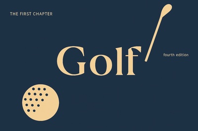 Modern Golf Book Cover Design with Stylish Elements
