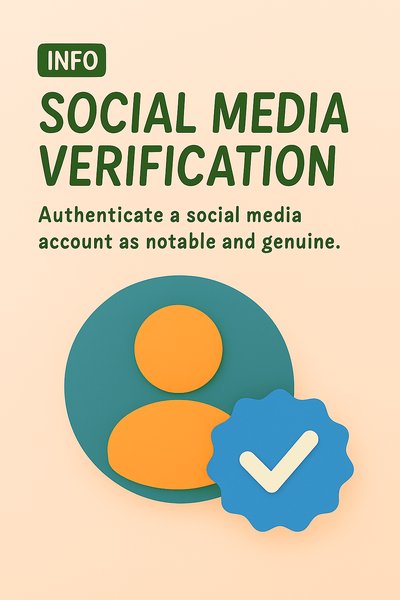 Informative Graphic on Social Media Verification Process