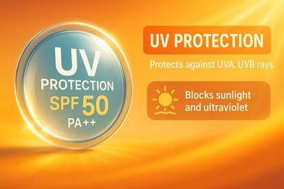 UV Protection Promotional Graphic with SPF 50 Highlight