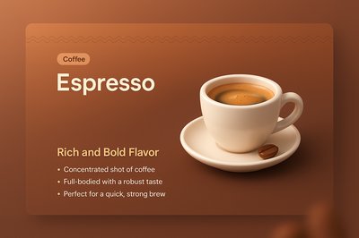 Espresso: Visual Structure with Rich and Bold Flavor