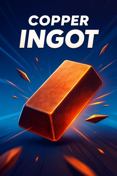 Dynamic Copper Ingot with Bold Design Elements