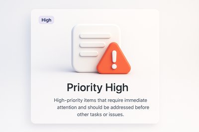 3D Illustration of High Priority Web Page Element