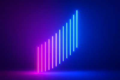 Abstract Neon Lines in Realistic Style for Engaging Background