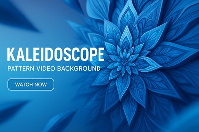 Digital Kaleidoscope Pattern Background with Floral Design