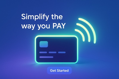 Fluorescent Credit Card Design with Modern Aesthetics