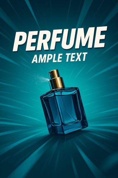 Stylized Perfume Bottle Graphic for Advertising