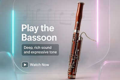 Promotional Graphic for Bassoon Music Lessons