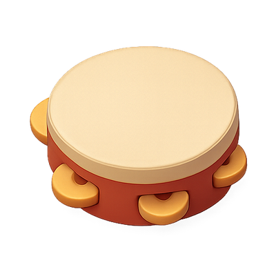 Stylized Tambourine Icon Design