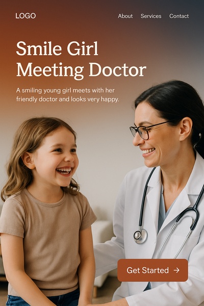 Happy Child Meeting Caregiver in a Professional Setting