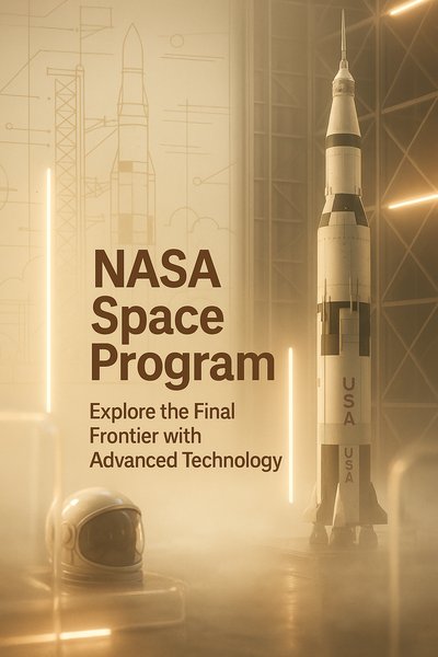 NASA Space Program Promotional Graphic Featuring Advanced Technology