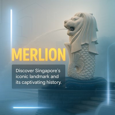 Promotional Graphic for Singapore's Merlion Landmark