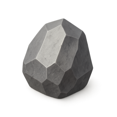 3D Titanium Icon with Isometric Design and Volumetric Feel