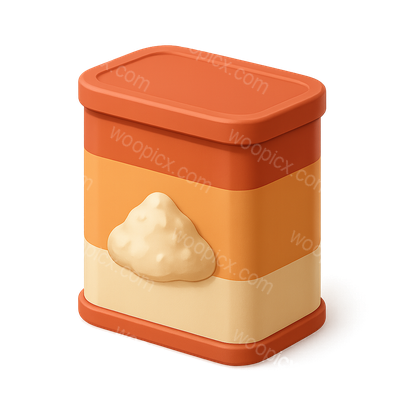 3D Baking Powder Container in Vibrant Colors