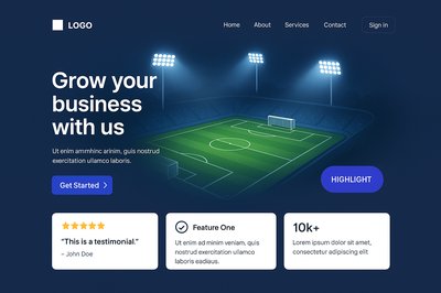 Landing Page Design with 3D Illustration and Dynamic Elements