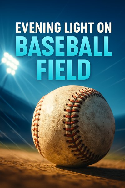 Dynamic Evening Light on Baseball Field