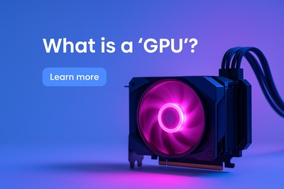 Vibrant Neon GPU in Shadow with Glowing Effect