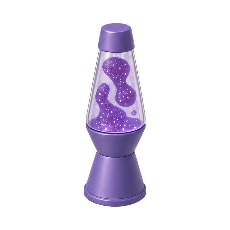 purple glitter lava lamp