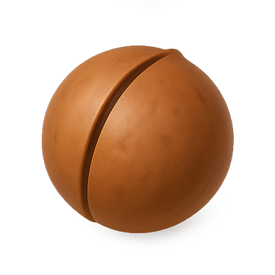 Minimalist Brown Sphere with Textured Surface