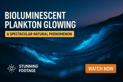 Promotional Banner for Bioluminescent Plankton Footage