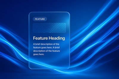 Elegant Blue Light Lines with 3D Feature Block
