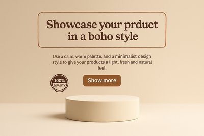 Elegant Product Presentation in Boho Style