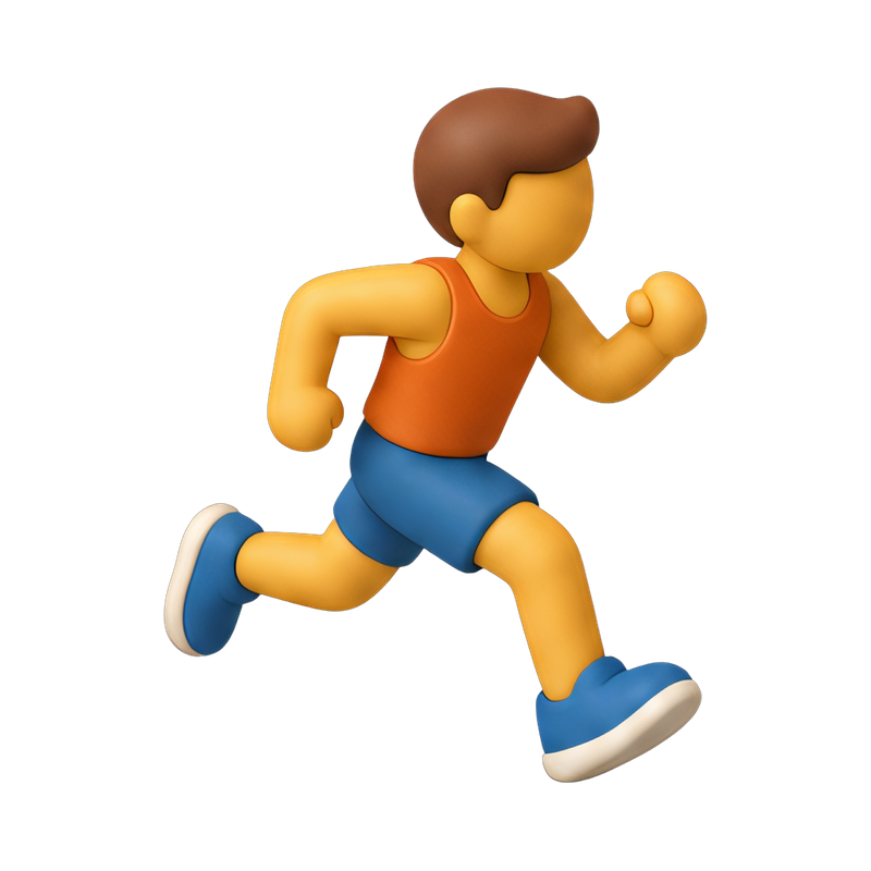 silhouette of a running figure