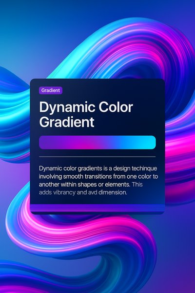 Dynamic Color Gradient Abstract Design with Iridescent Waves