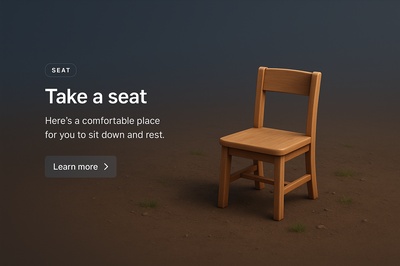 Realistic 3D Scene Featuring a Wooden Chair in Dark Background