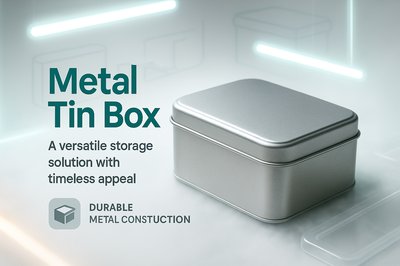 Sleek Metal Tin Box Product Image for Storage Solutions