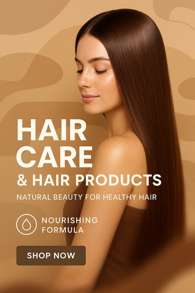 Promotional Hair Care Advertisement Featuring Healthy Hair Concept