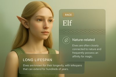 Elegant Elf-Themed Web Design with 3D Elements