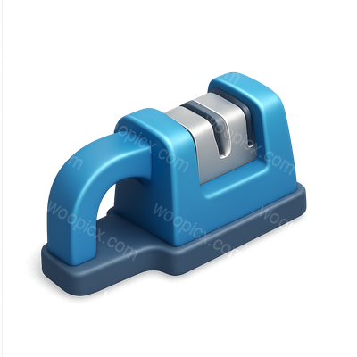 3D Icon of a Knife Sharpener Tool in Isometric View