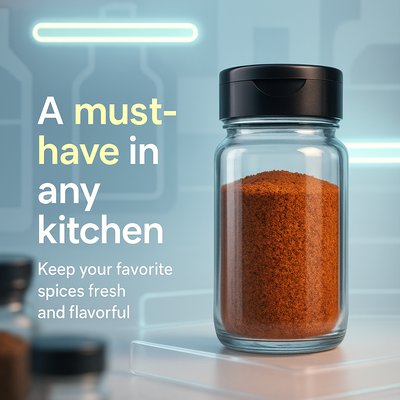 Modern Kitchen Spice Jar Promotion Graphic