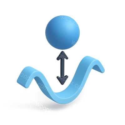 3D Icon Representing Quantum Superposition Concept