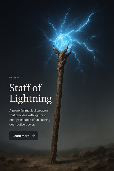 Staff of Lightning: A Magical Weapon Illustration