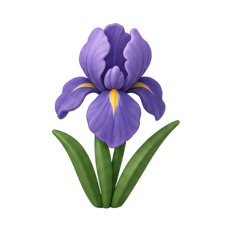 vibrant purple iris flower